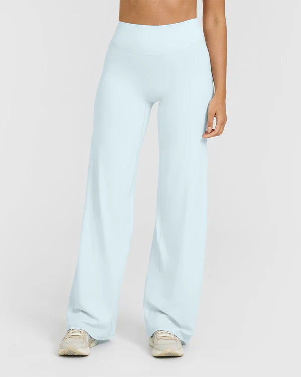NUVR FLOW PANTS - Straight Leg Pants- Light Blue