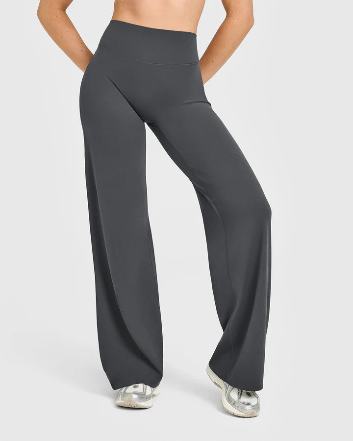 NUVR FLOW PANTS- Straight Leg Pants- Charcoal