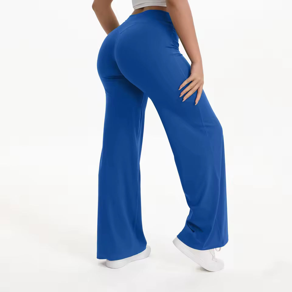 NUVR FLOW PANTS -  Straight Leg Pants -  Blue