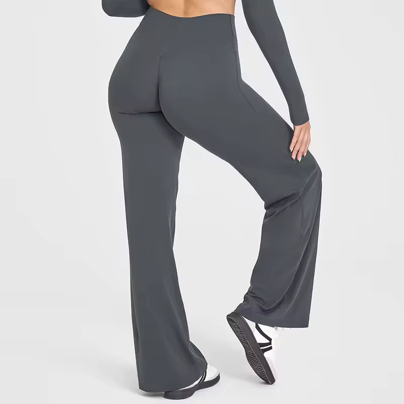 NUVR FLOW PANTS- Straight Leg Pants- Charcoal
