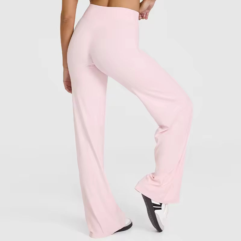 NUVR FLOW PANTS - Straight Leg Bottom - Pink