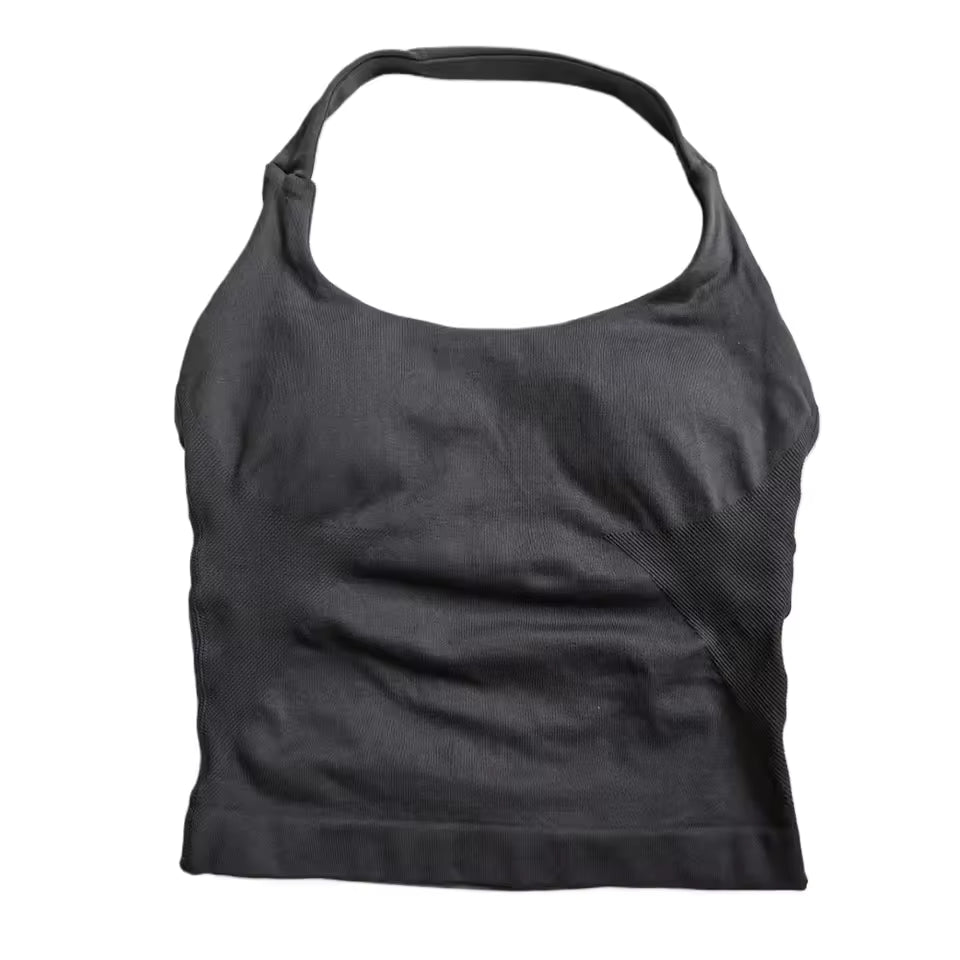 Backless Yoga Shirt - Slate Gray