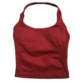 Backless Yoga Shirt - Wine Red