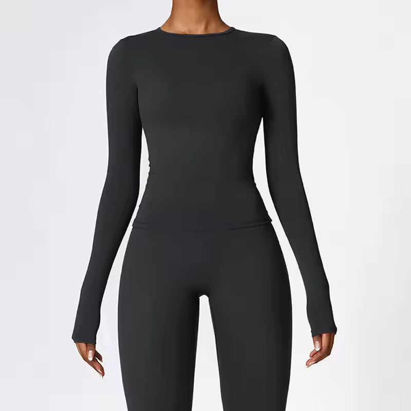 SculptHer Long Sleve Shirt - Black