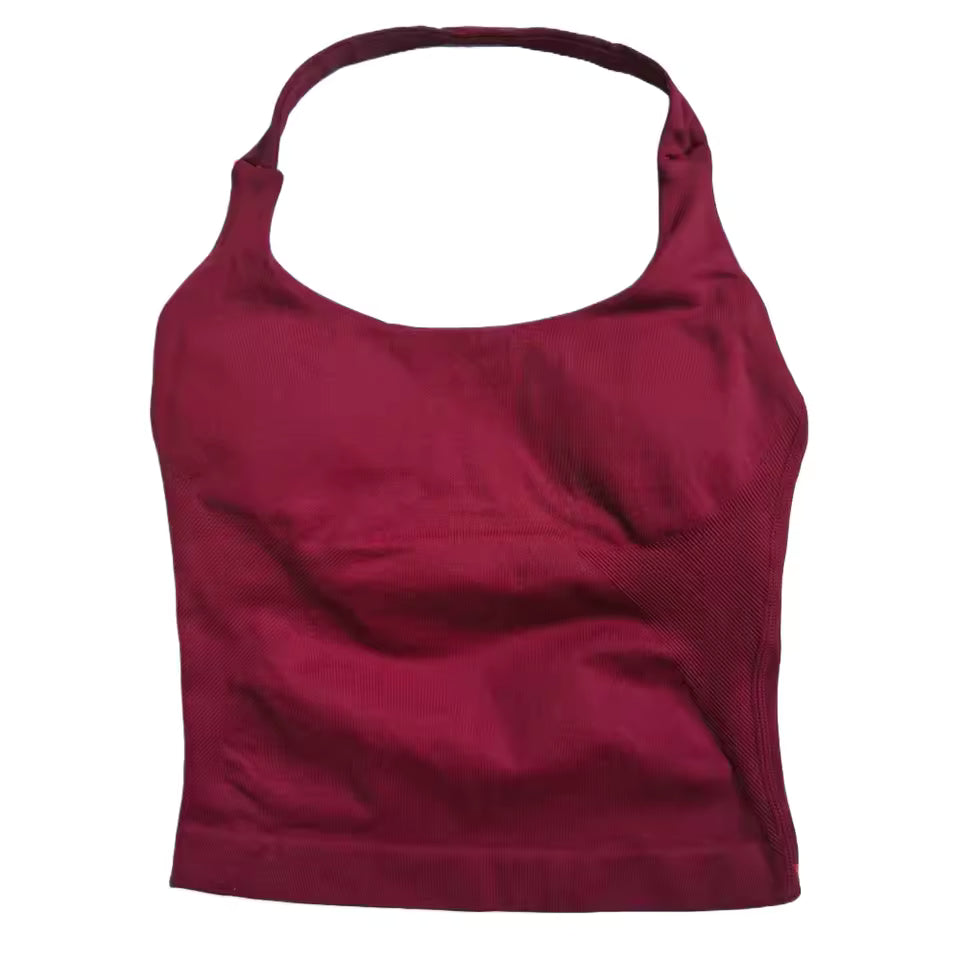 Backless Yoga Shirt -Winter Berry