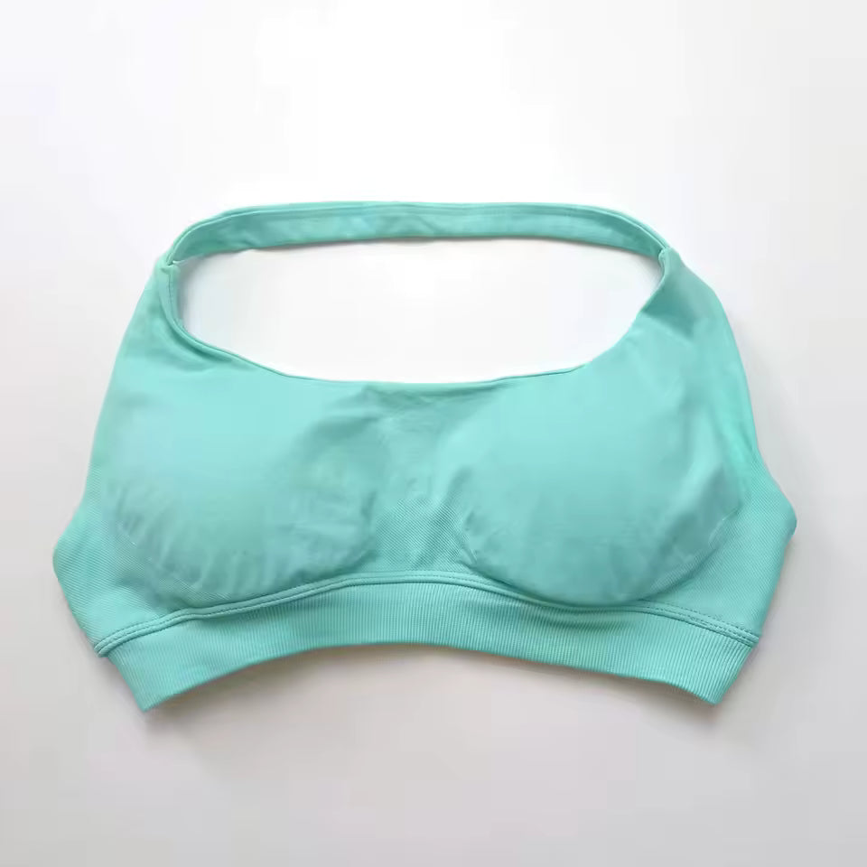 Seamless Padded Halter Sports Bra