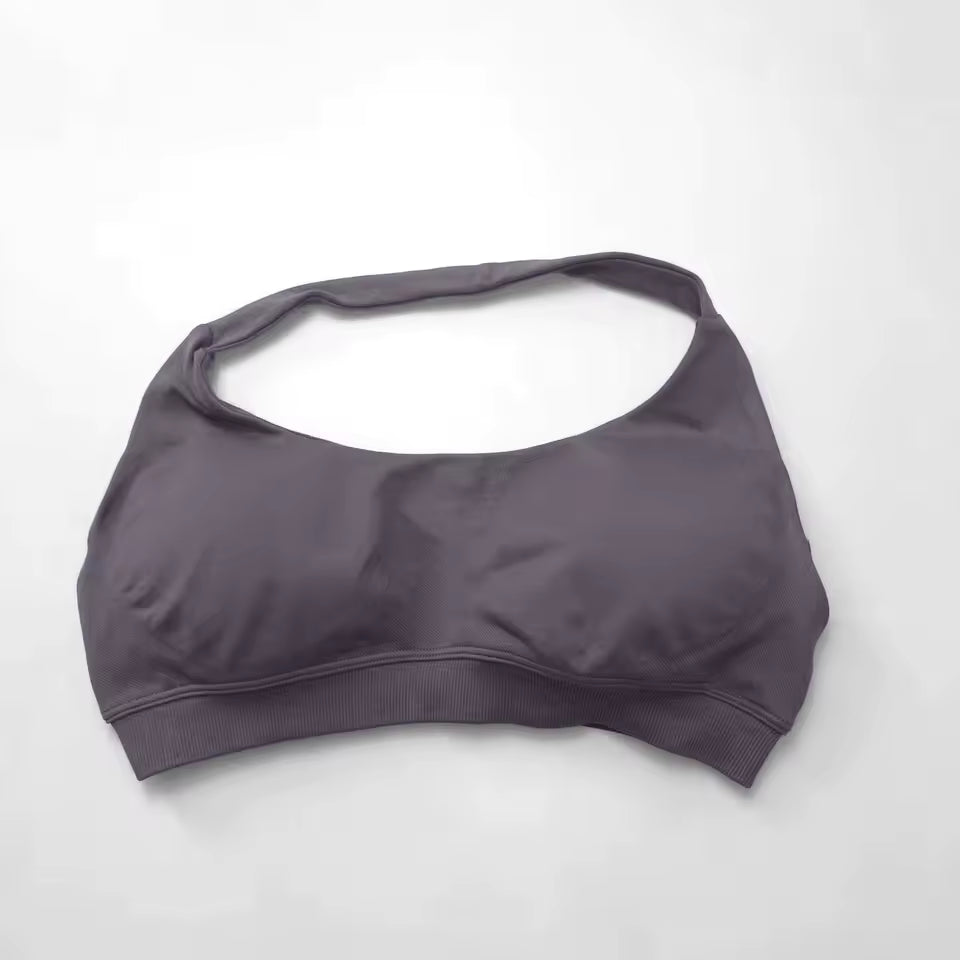 Seamless Padded Halter Sports Bra