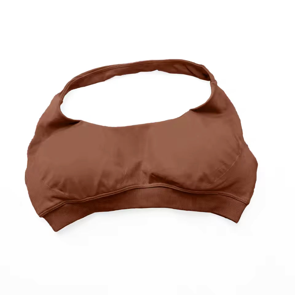 Seamless Padded Halter Sports Bra
