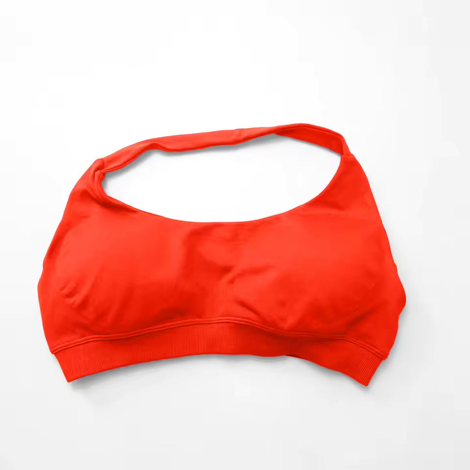 Seamless Padded Halter Sports Bra