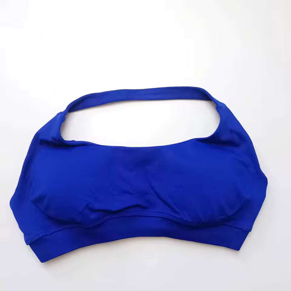 Seamless Padded Halter Sports Bra