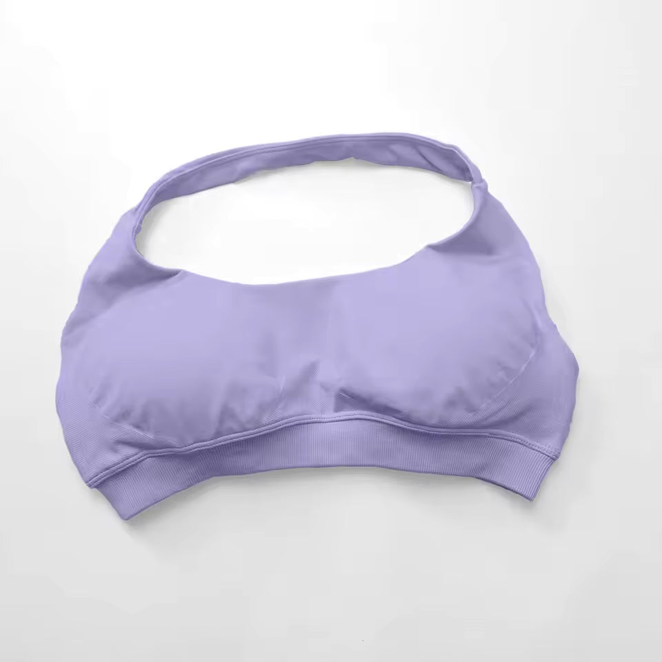 Seamless Padded Halter Sports Bra
