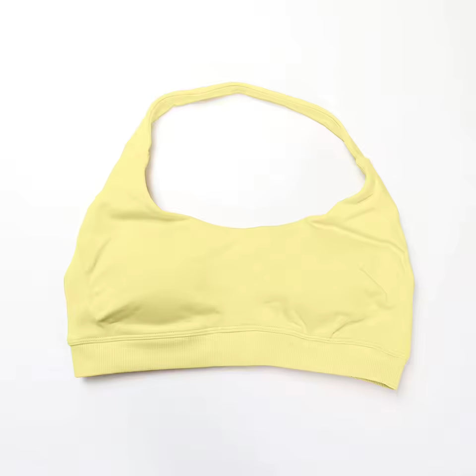 Seamless Padded Halter Sports Bra