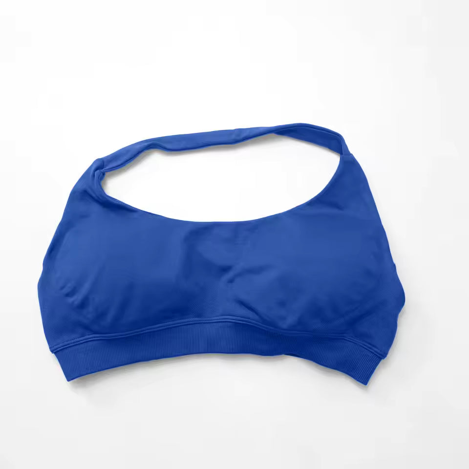 Seamless Padded Halter Sports Bra