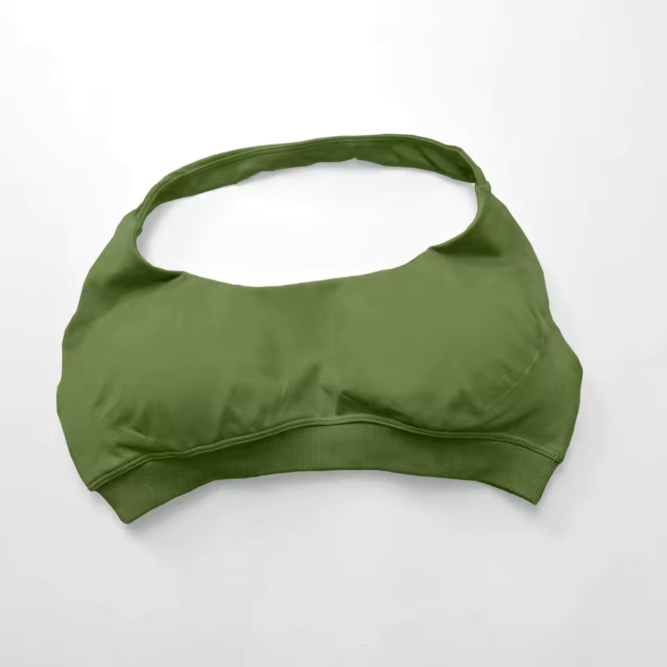 Seamless Padded Halter Sports Bra