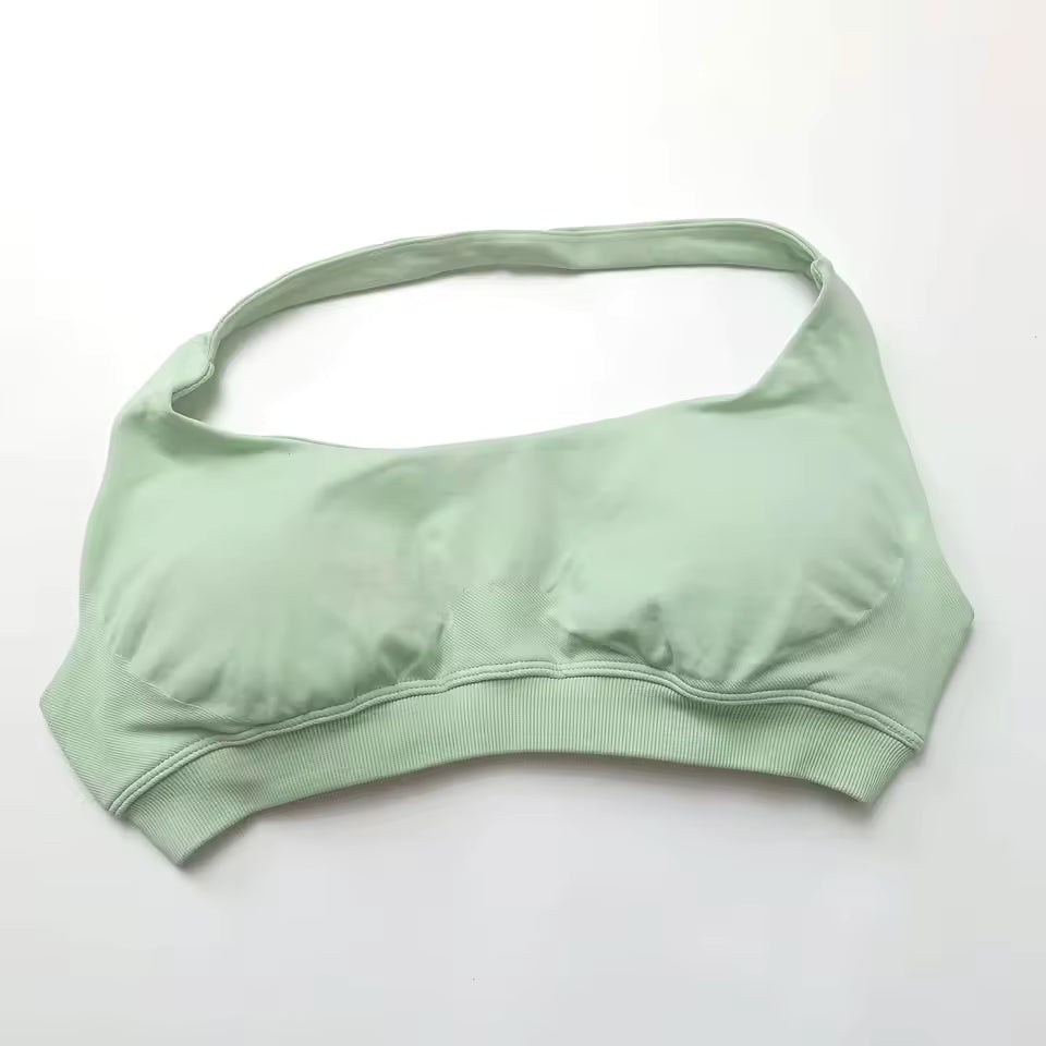 Seamless Padded Halter Sports Bra