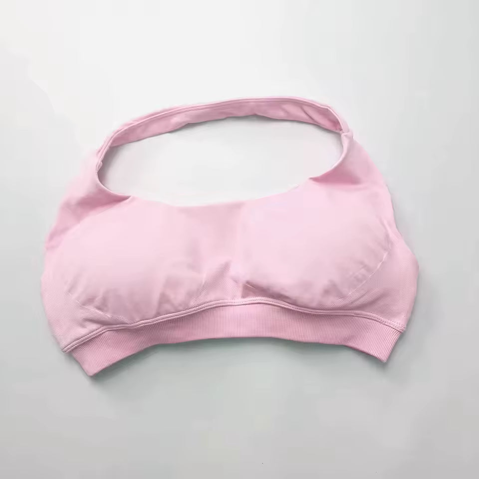 Seamless Padded Halter Sports Bra