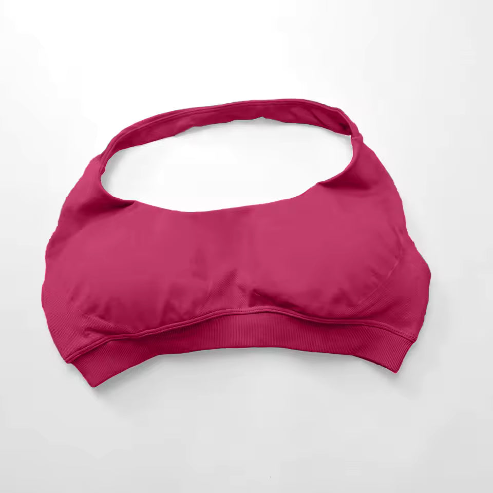 Seamless Padded Halter Sports Bra