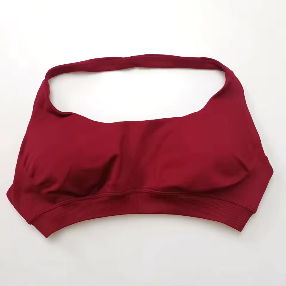 Seamless Padded Halter Sports Bra