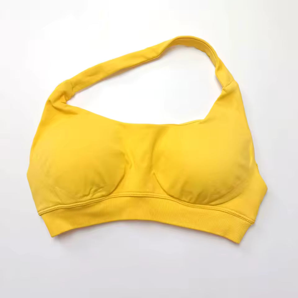 Seamless Padded Halter Sports Bra