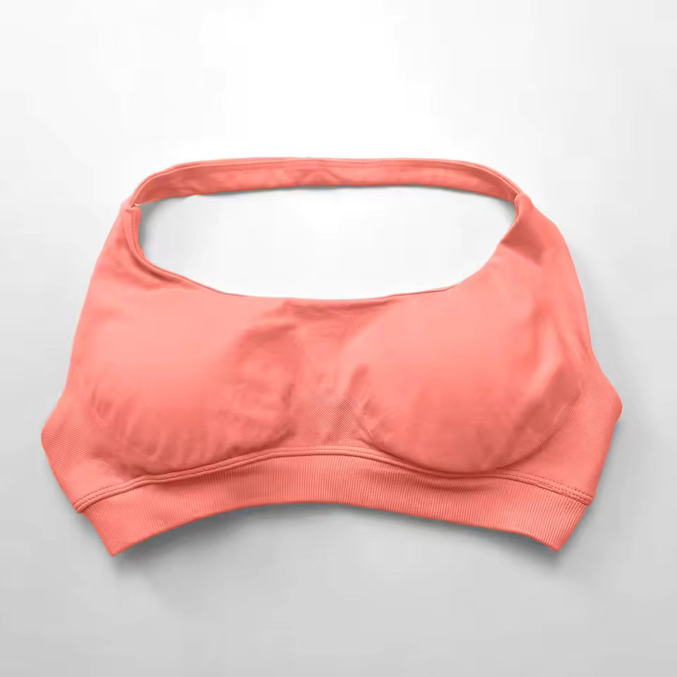 Seamless Padded Halter Sports Bra