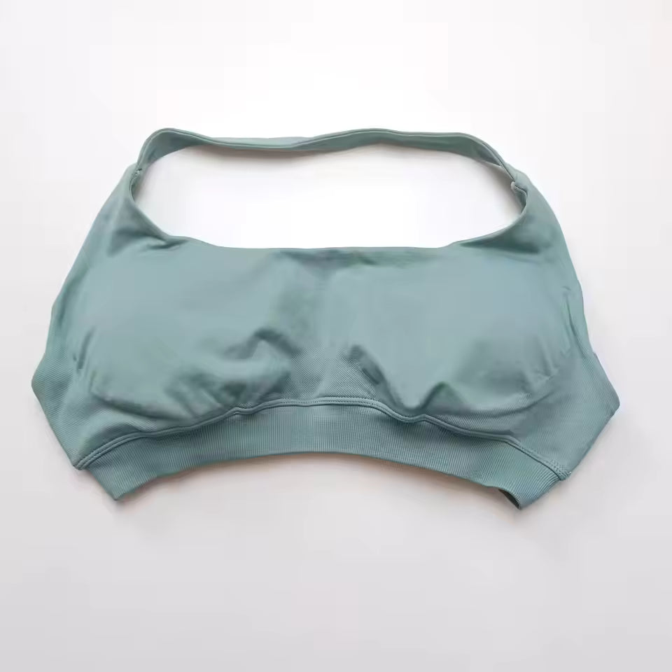 Seamless Padded Halter Sports Bra