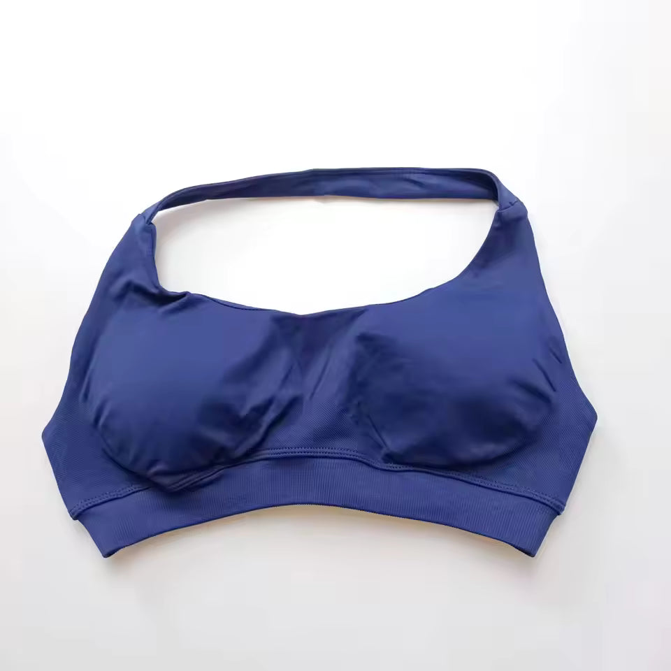 Seamless Padded Halter Sports Bra