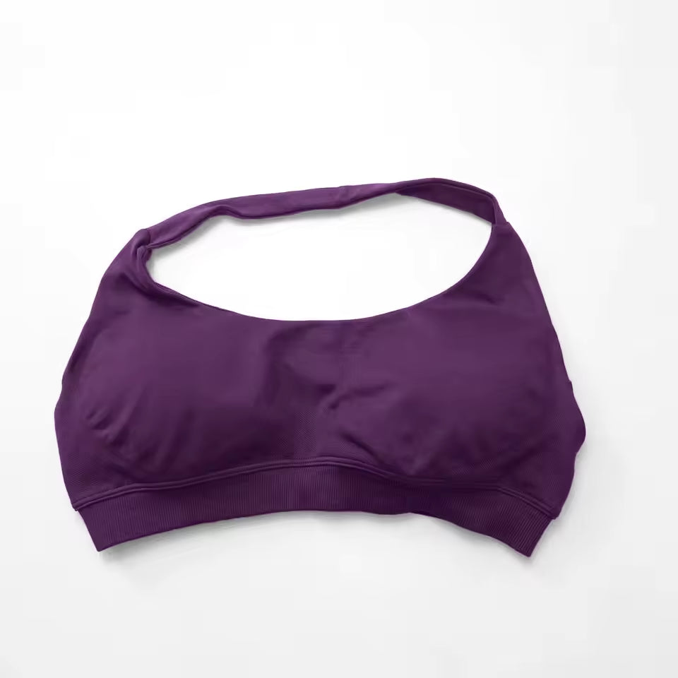 Seamless Padded Halter Sports Bra